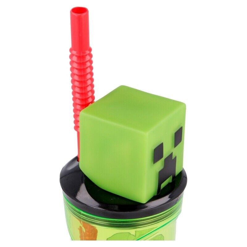 Minecraft 3d bottle with straw