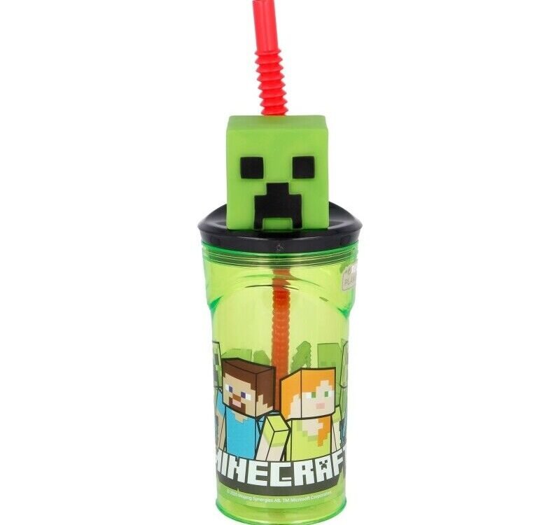 Minecraft 3d bottle with straw
