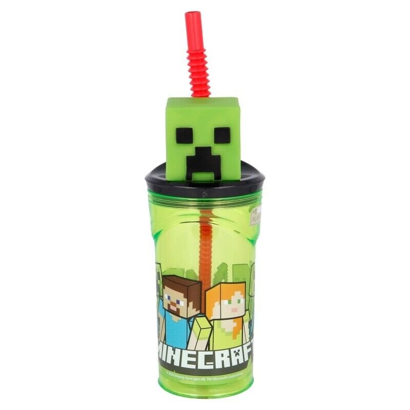 Minecraft 3d bottle with straw