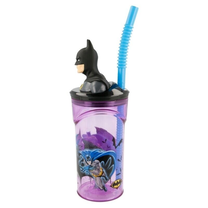 Batman 3d bottle with straw