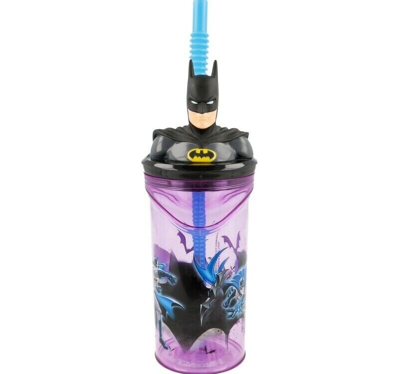 Batman 3d bottle with straw