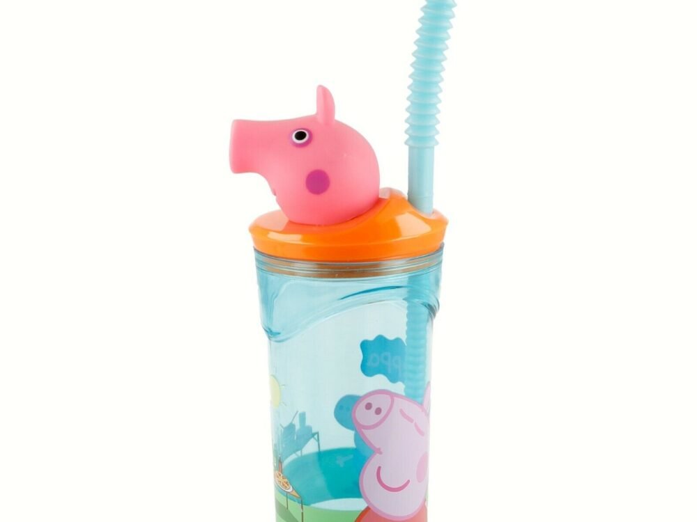 Peppa Piig 3d bottle with straw