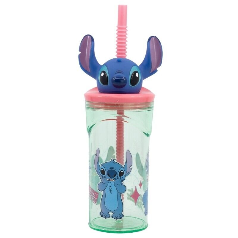 Stitch 3d bottle with straw