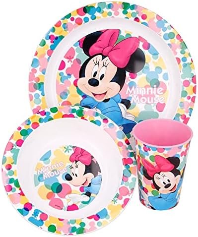 Minnie Mouse Microwave safe 3pc dinnerset