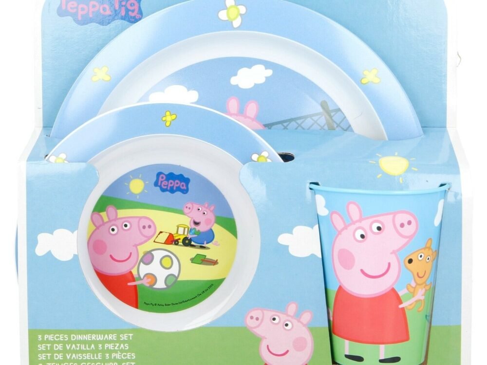 Peppa Pig Microwave safe 3pc dinnerset