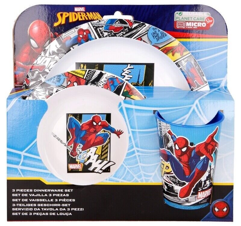 Spiderman Microwave safe 3pc dinnerset