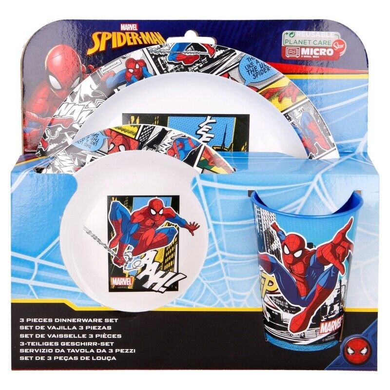 Spiderman Microwave safe 3pc dinnerset
