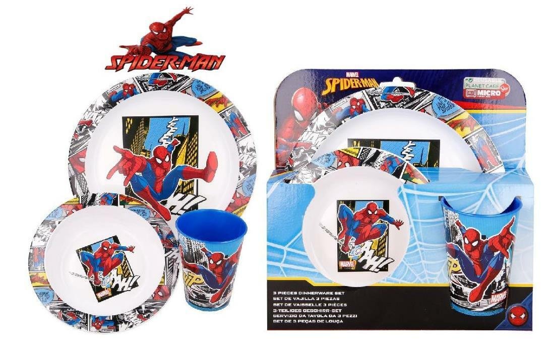 Spiderman Microwave safe 3pc dinnerset