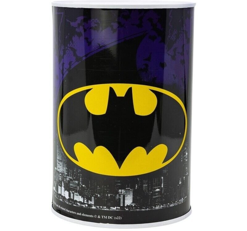 Batman Money Piggy Bank Coin Saving Cash Tin Metal Kids Favorite Hero Cartoon Character