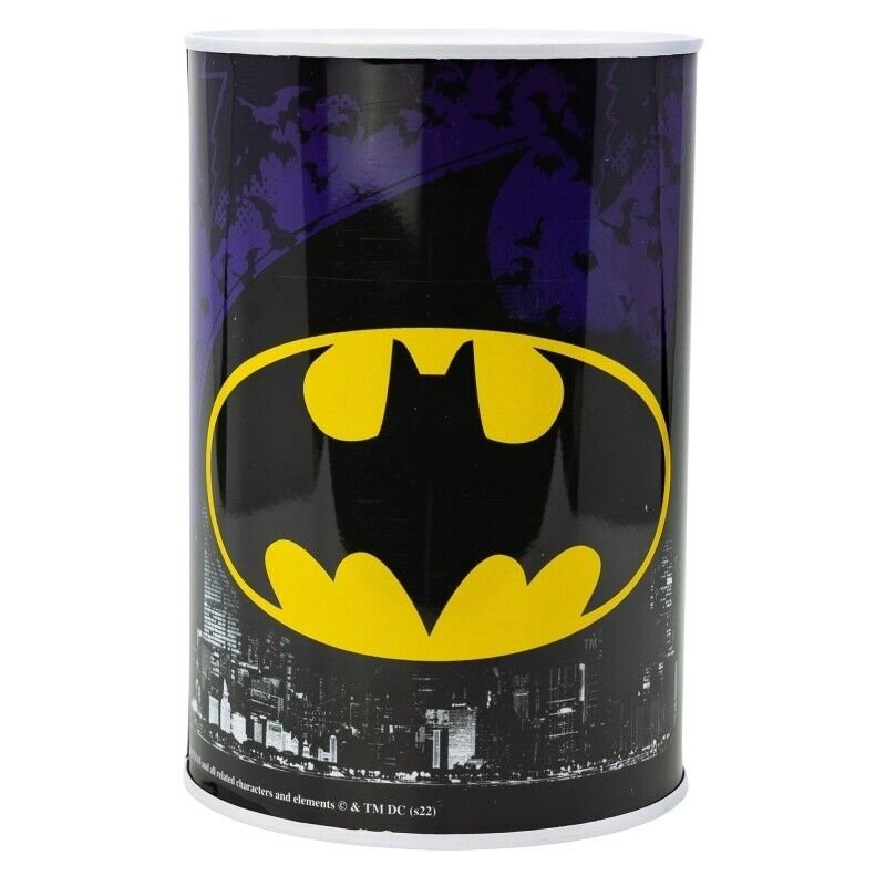 Batman Money Piggy Bank Coin Saving Cash Tin Metal Kids Favorite Hero Cartoon Character