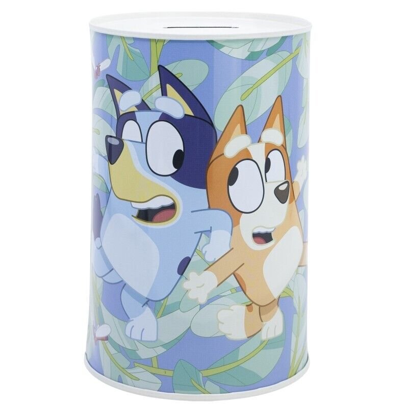 Bluey Money Piggy Bank Coin Saving Cash Tin Metal Kids Favorite Hero Cartoon Character