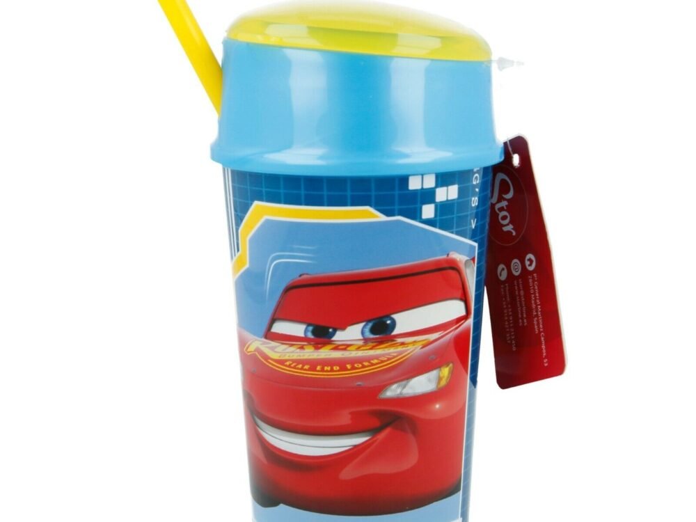 disney cars snack tumbler with straw