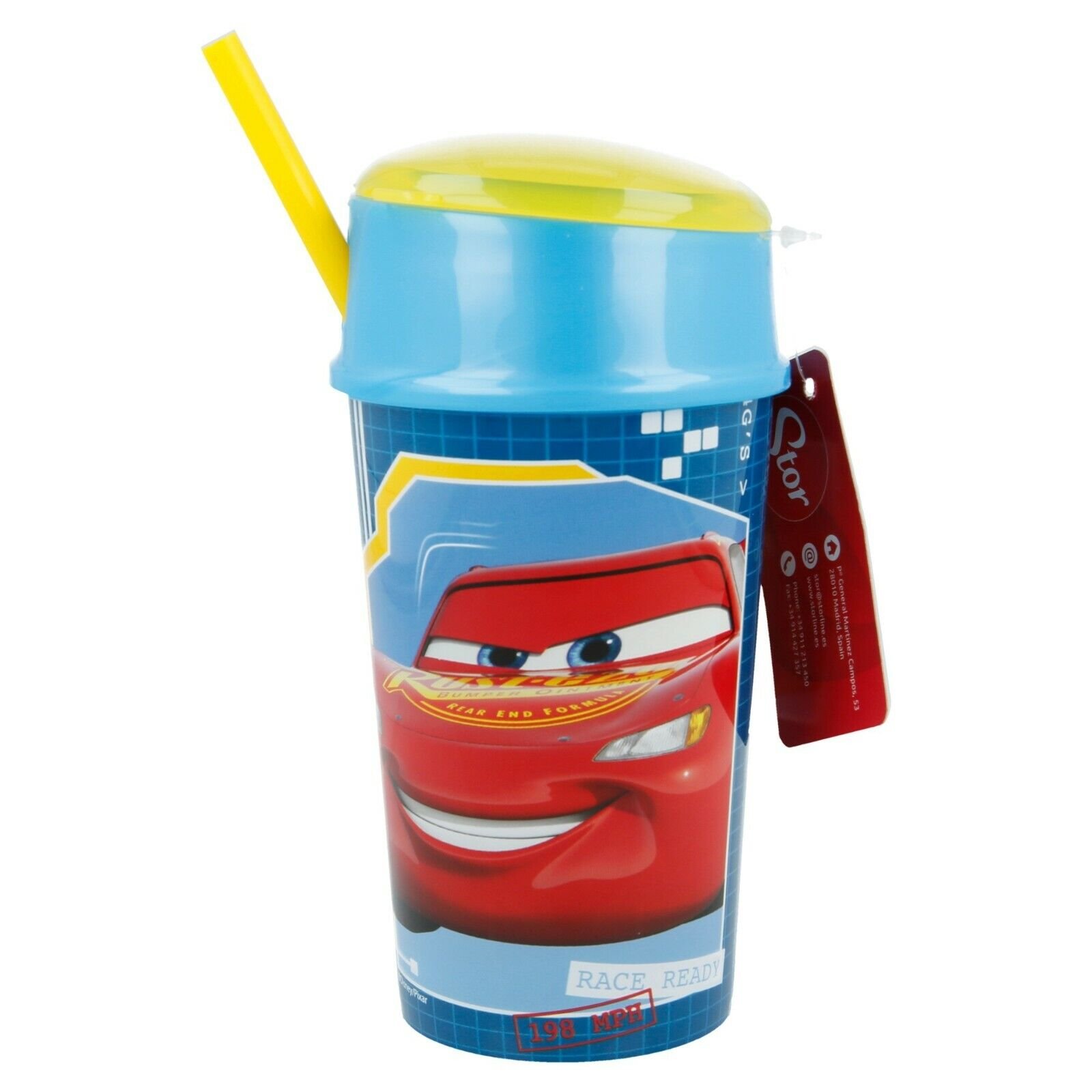 disney cars snack tumbler with straw