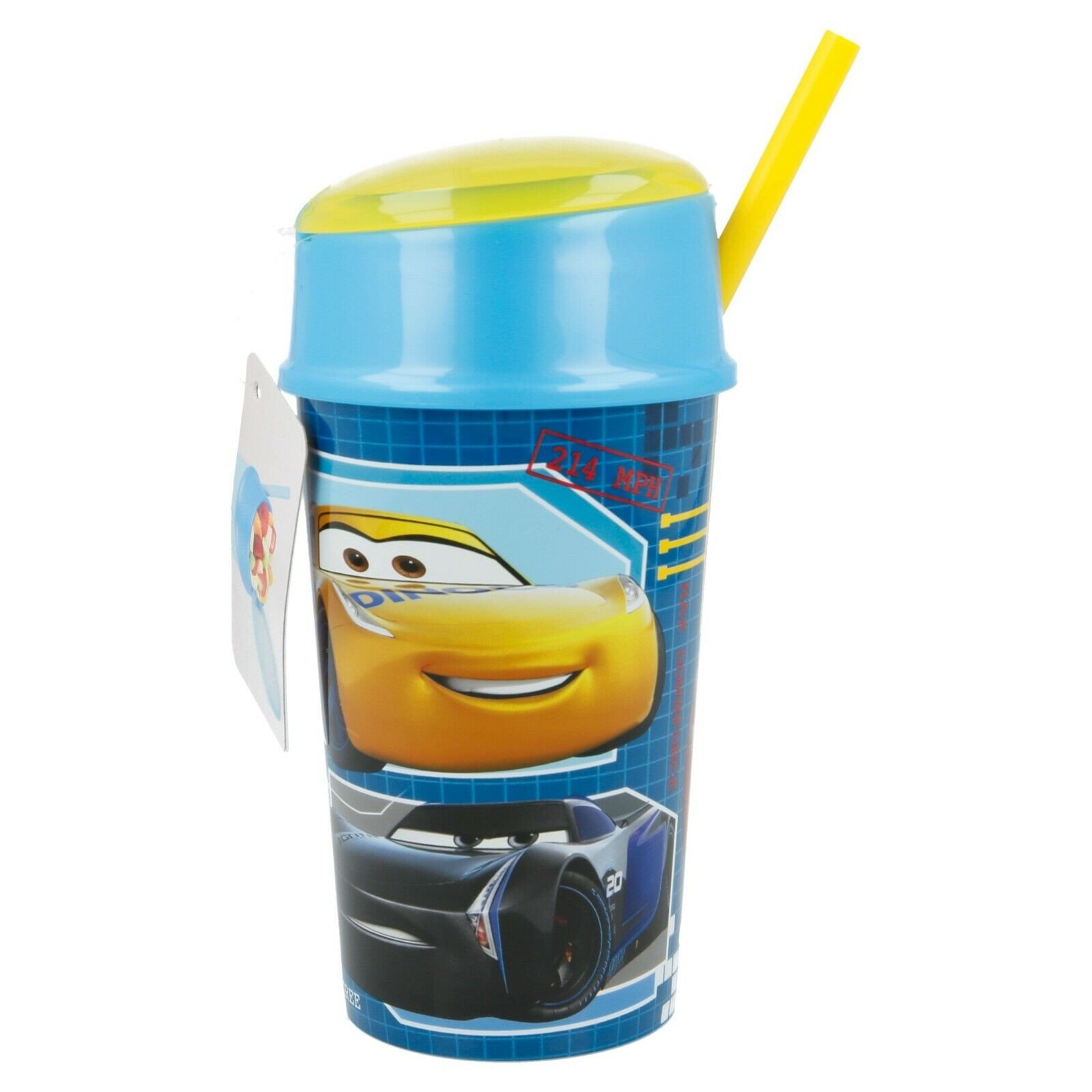 disney cars snack tumbler with straw