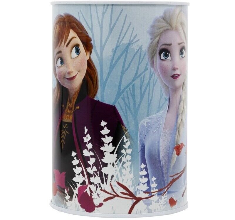 Frozen Money Piggy Bank Coin Saving Cash Tin Metal Kids Favorite Hero Cartoon Character