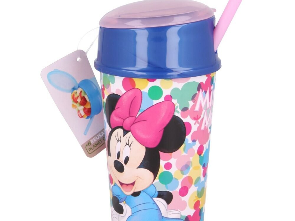 minnie mouse snack tumbler with straw