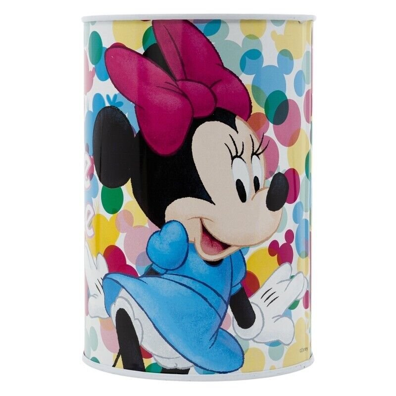 Minnie Mouse Money Piggy Bank Coin Saving Cash Tin Metal Kids Favorite Hero Cartoon Character