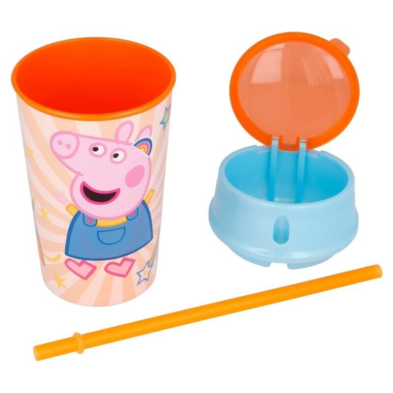 peppa pig snack tumbler with straw peppa pig snack tumbler with straw