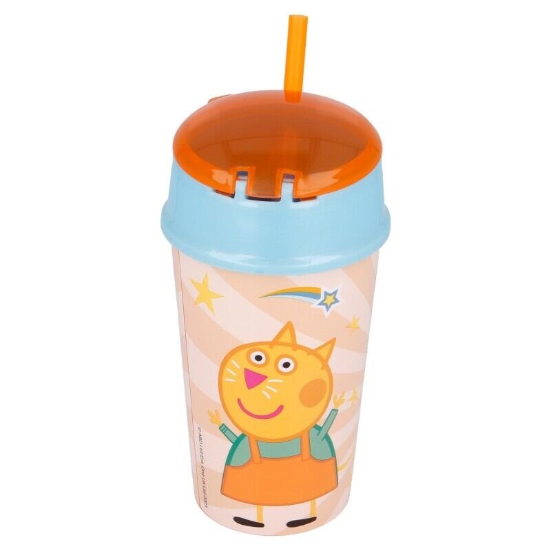 peppa pig snack tumbler with straw