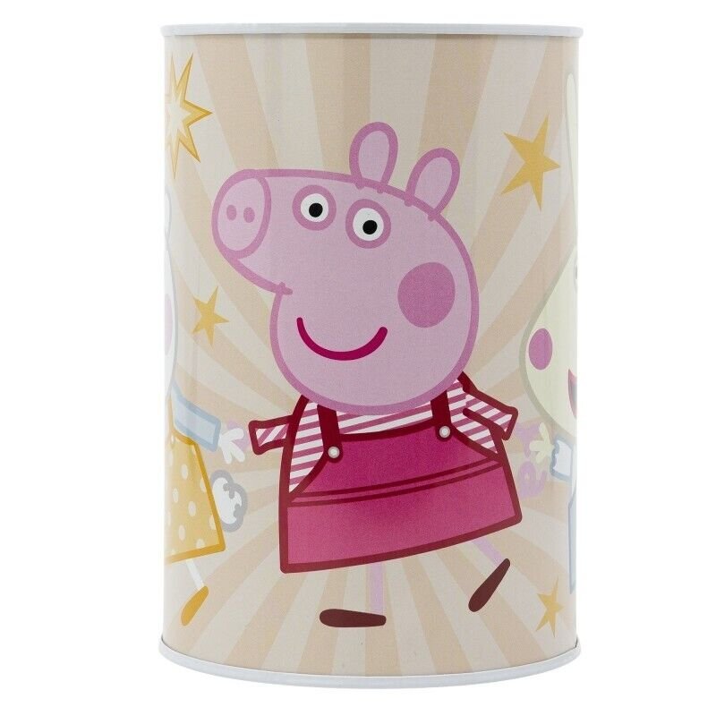 Peppa Pig Money Piggy Bank Coin Saving Cash Tin Metal Kids Favorite Hero Cartoon Character