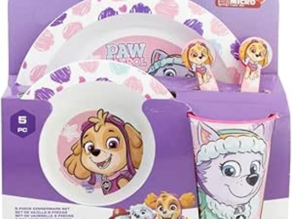 Paw Patrol Girls Microwave safe 5pc dinnerset