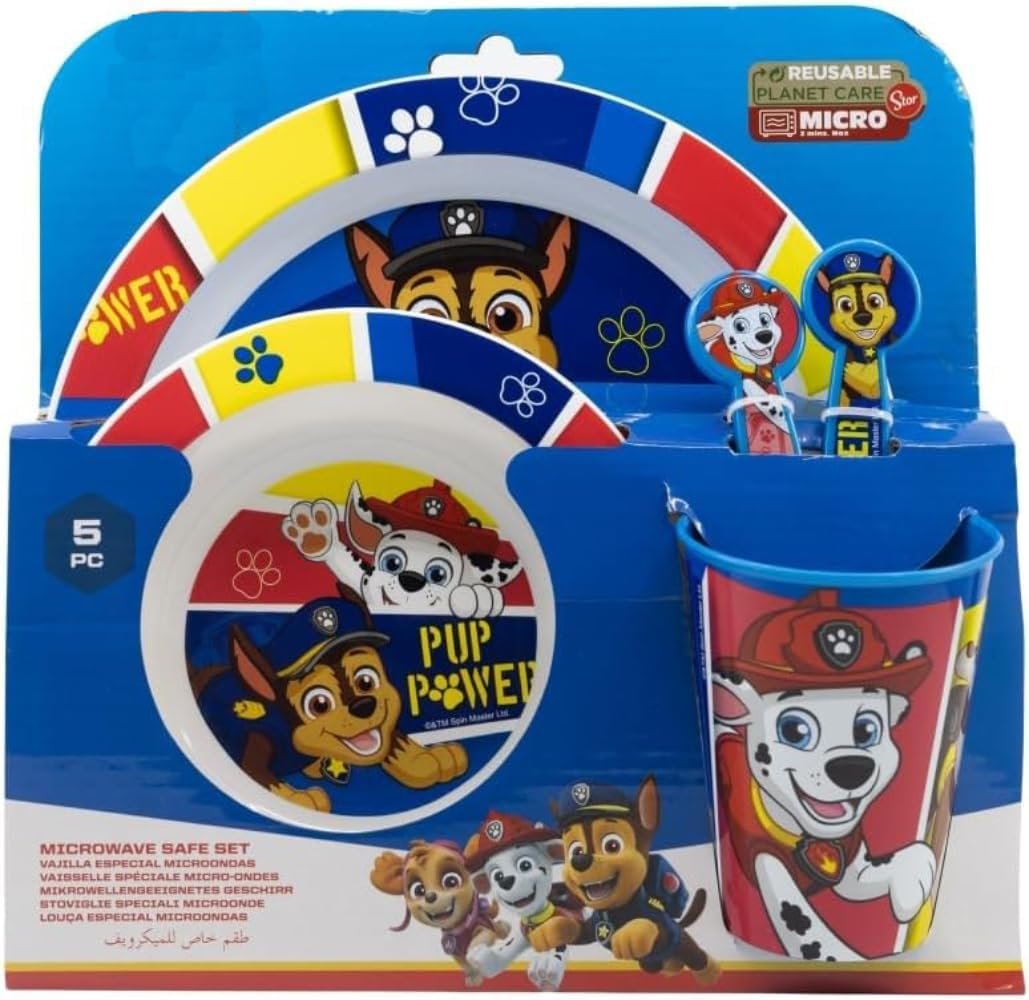 Paw Patrol boys Microwave safe 5pc dinnerset