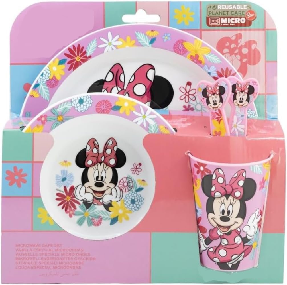 Minnie Mouse Microwave safe 5pc dinnerset