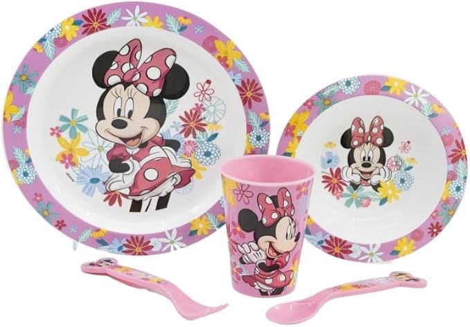 Minnie Mouse Microwave safe 5pc dinnerset