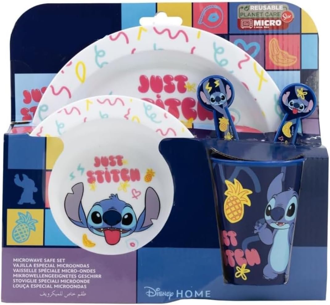 Stitch Microwave safe 5pc dinnerset