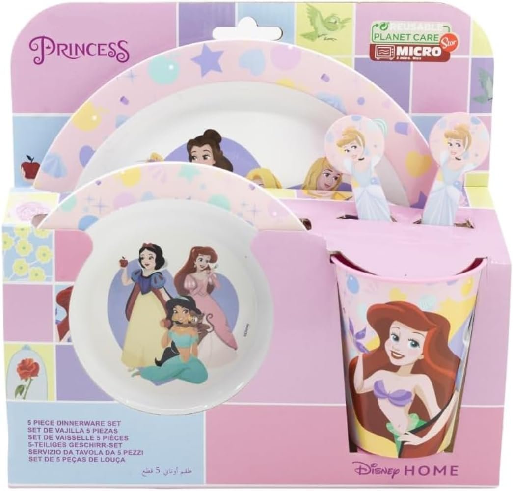 Disney Princess Microwave safe 5pc dinnerset