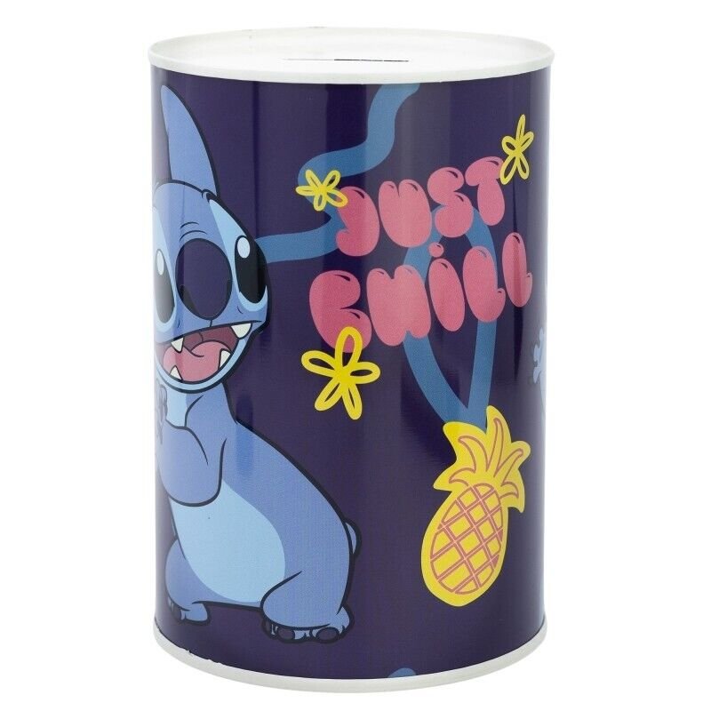 Stitch Money Piggy Bank Coin Saving Cash Tin Metal Kids Favorite Hero Cartoon Character