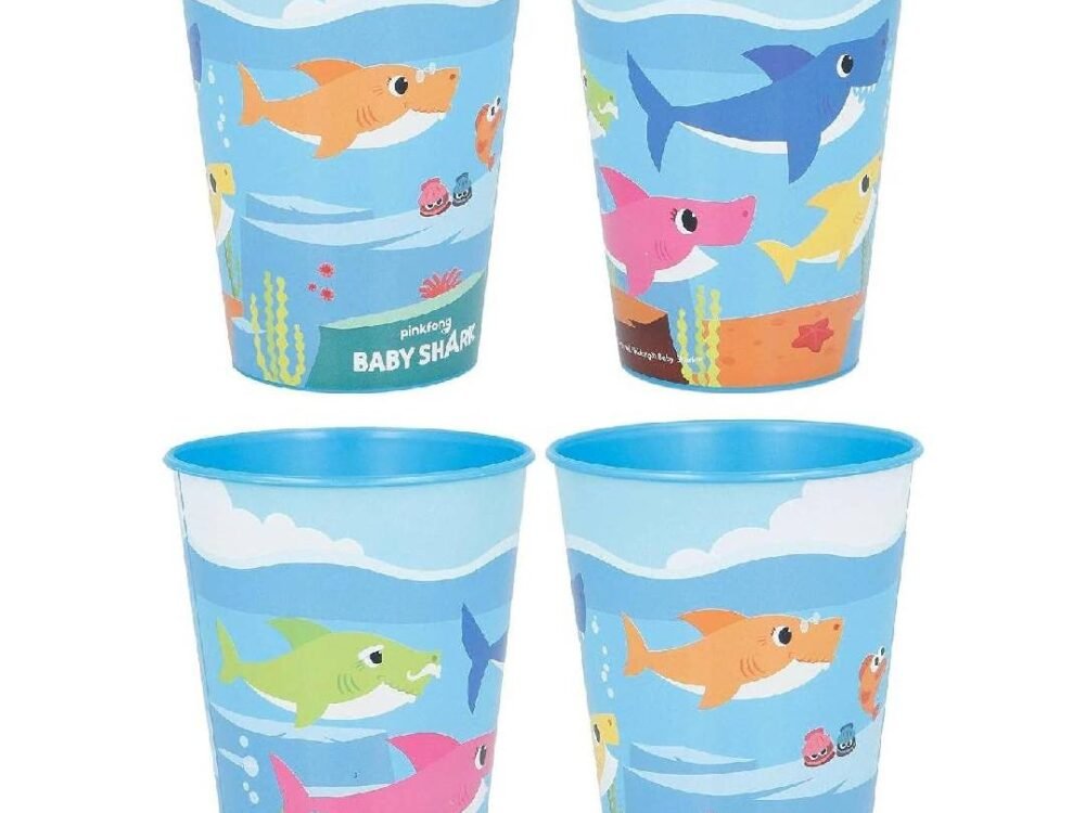 baby shark 4pc cups