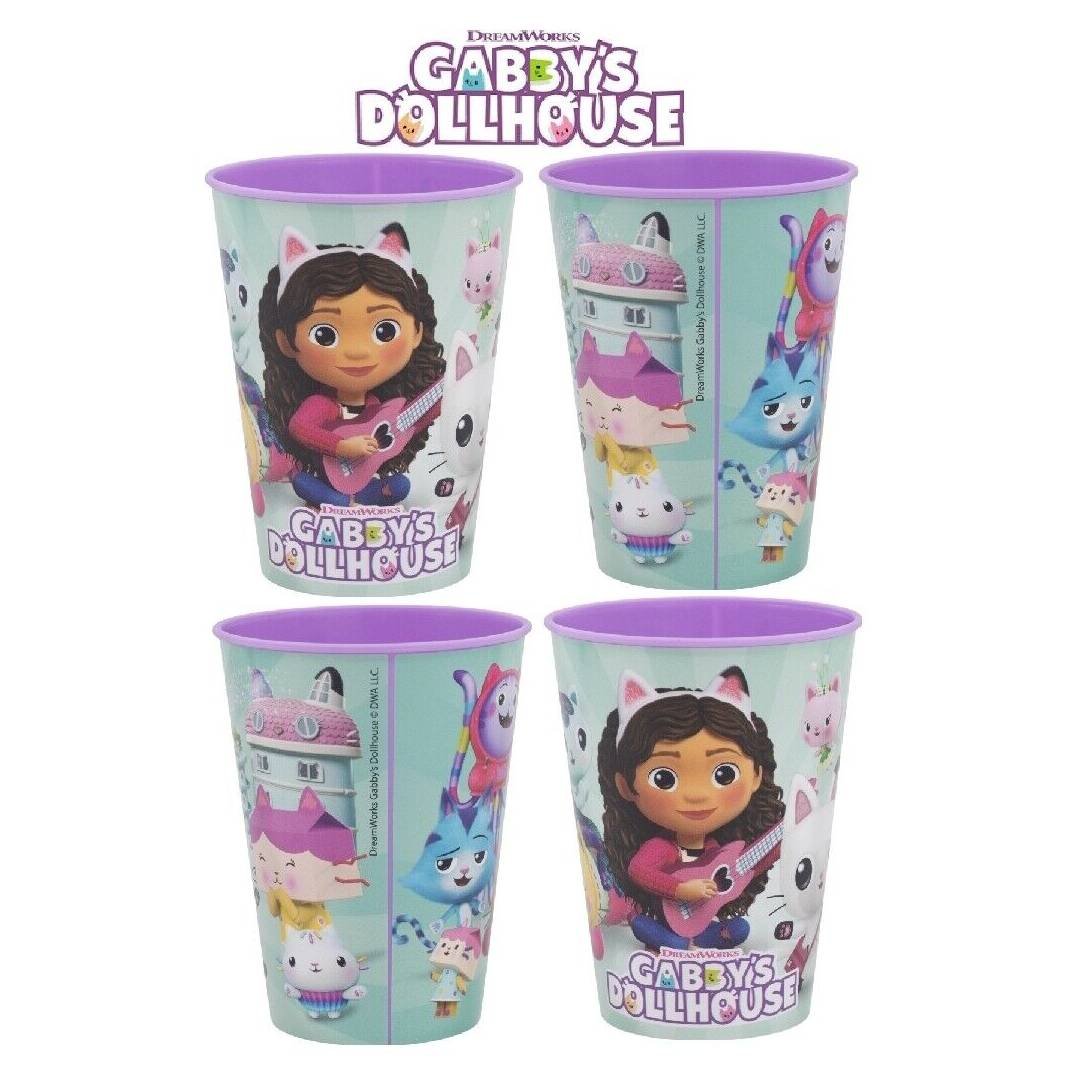 Gabby's Dollhouse 4pc cups