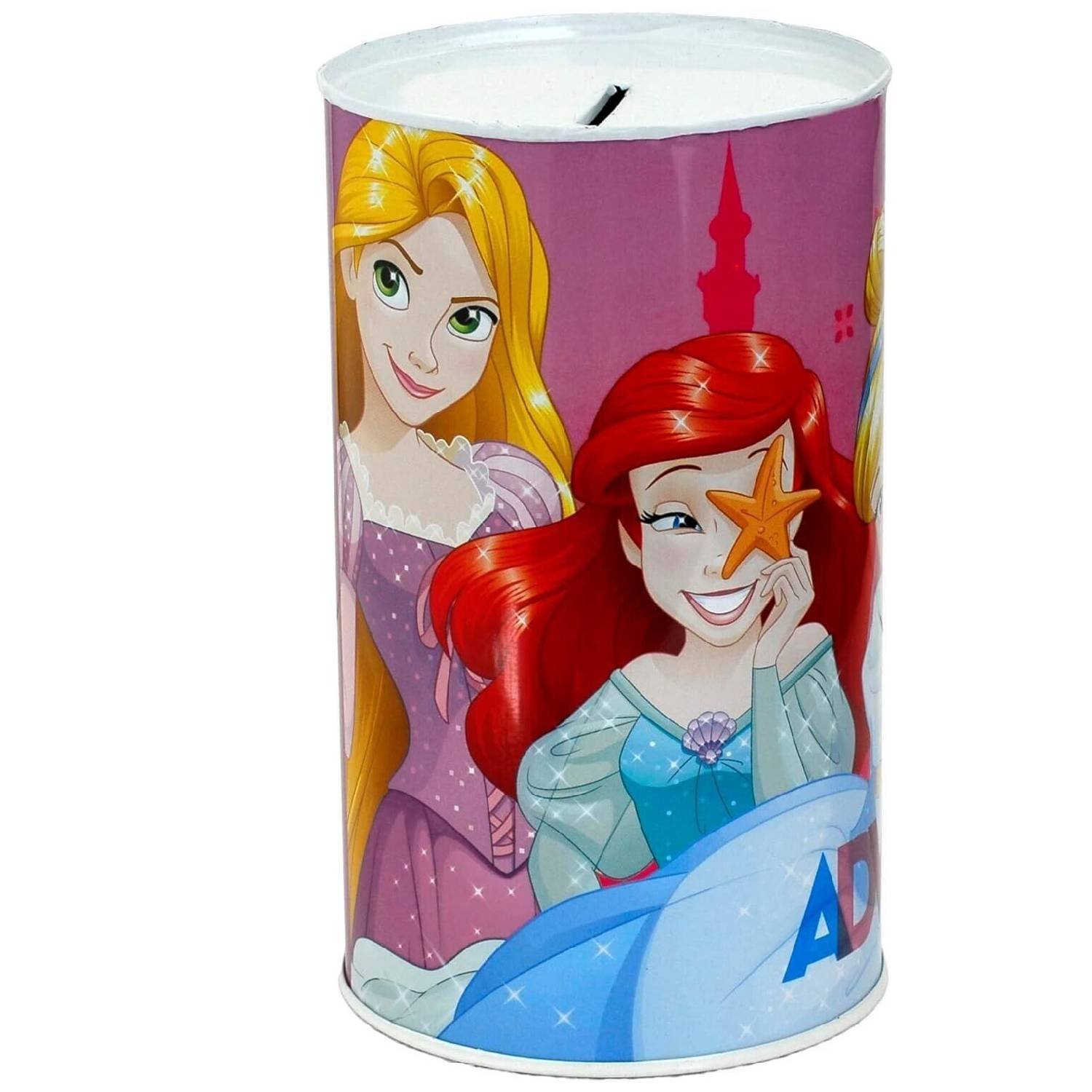 Princess Money Piggy Bank Coin Saving Cash Tin Metal Kids Favorite Hero Cartoon Character