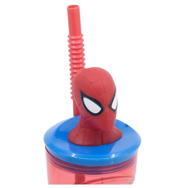 Spiderman red 3d bottle with straw Spiderman red 3d bottle with straw