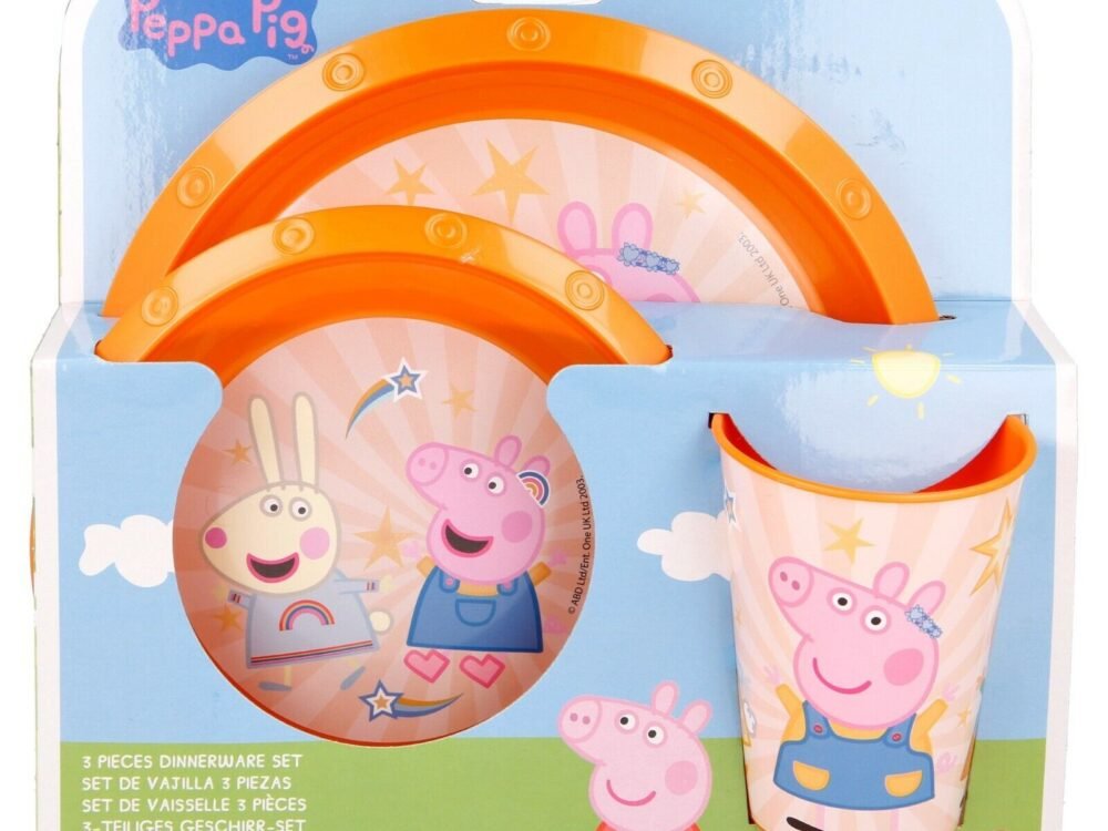 peppa pig 3pc easy breakfast set