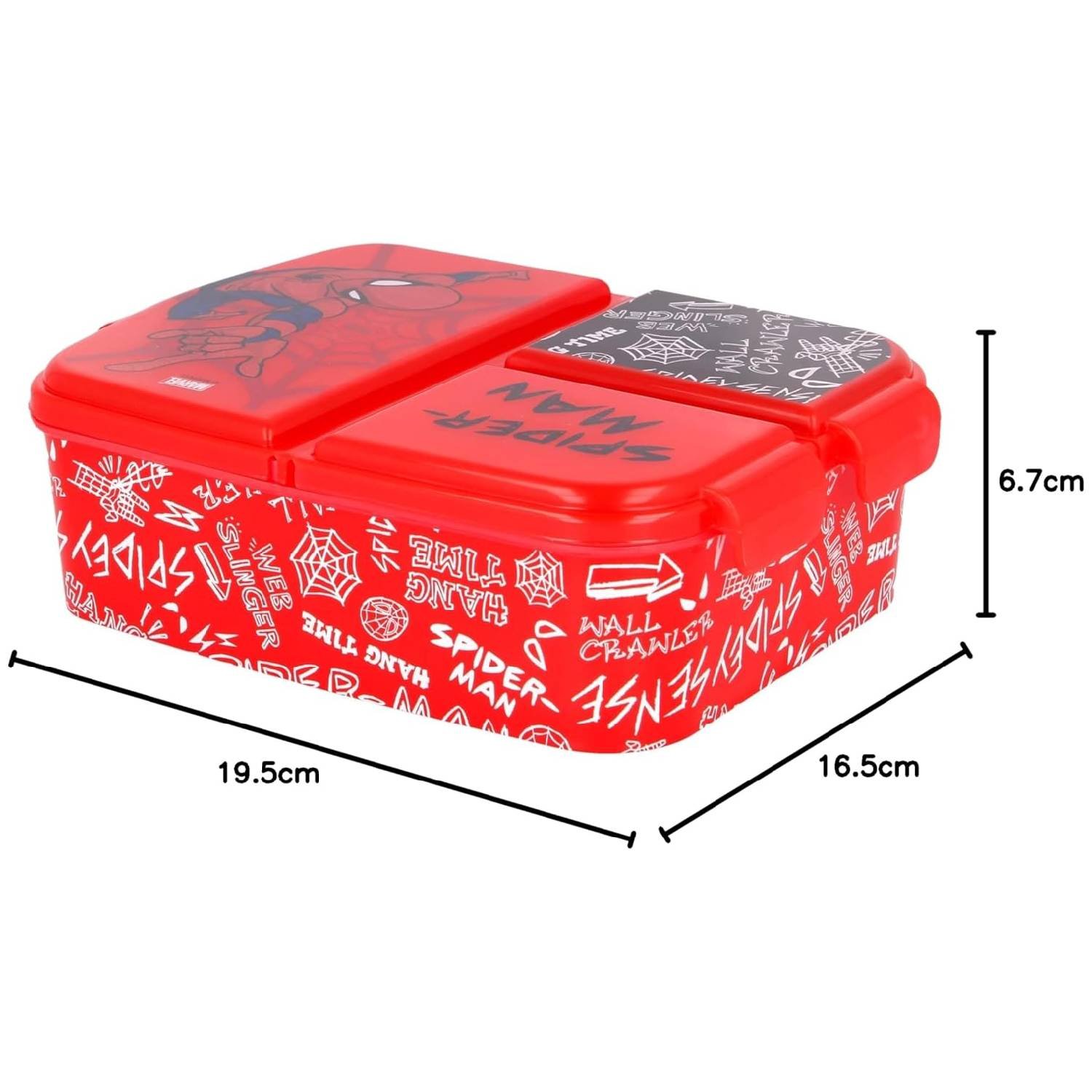 spiderman red lunchbox