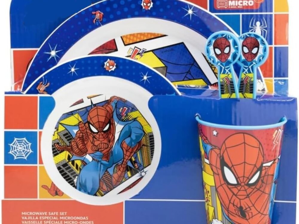 spiderman set microwave 5pc