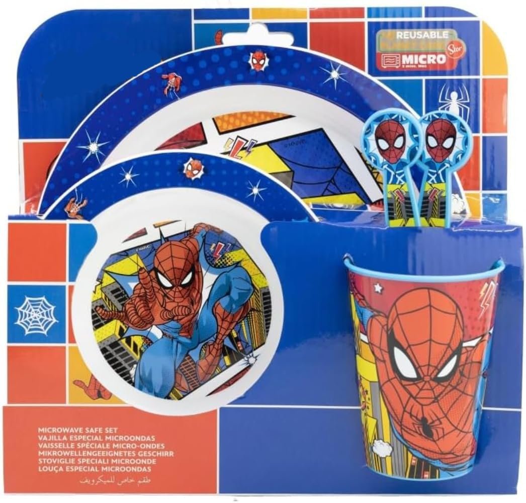 spiderman set microwave 5pc
